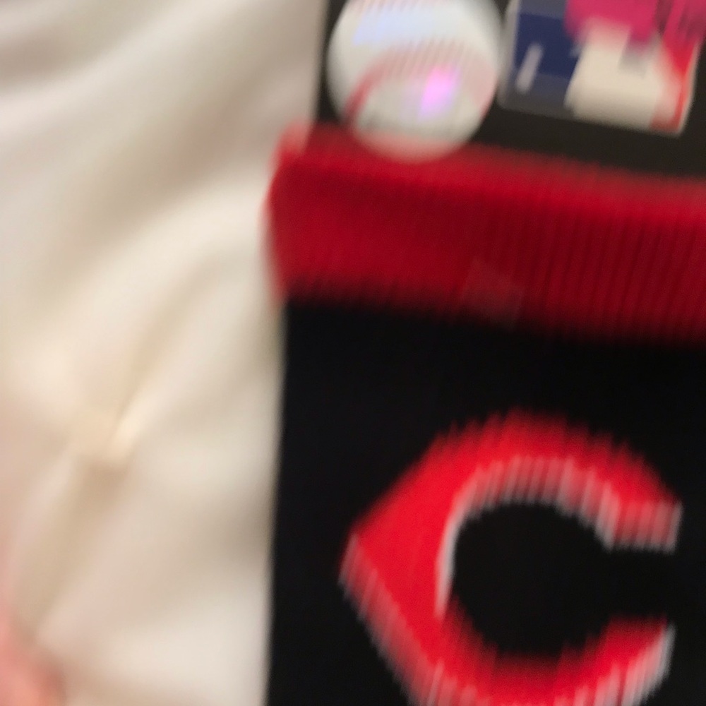 lot 5 pair chicago reds baseball gripper socks - Picture 6 of 7
